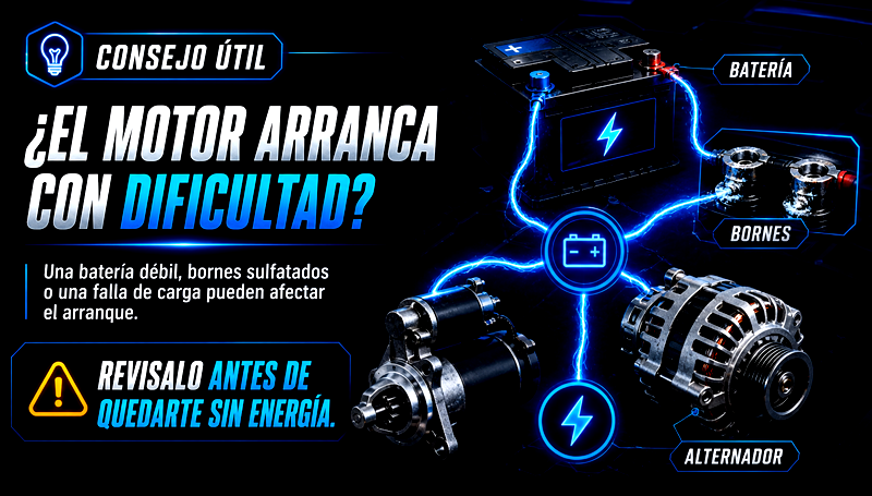 Consejo sobre arranque y batería